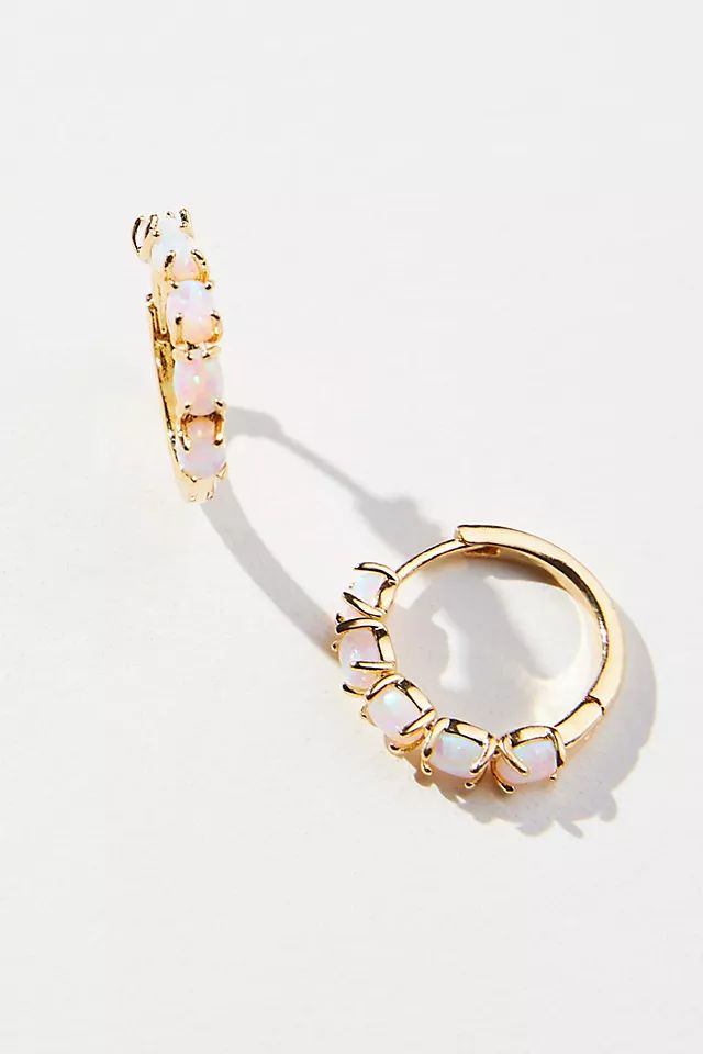 Opal Huggie Hoop Earrings | Anthropologie (US)