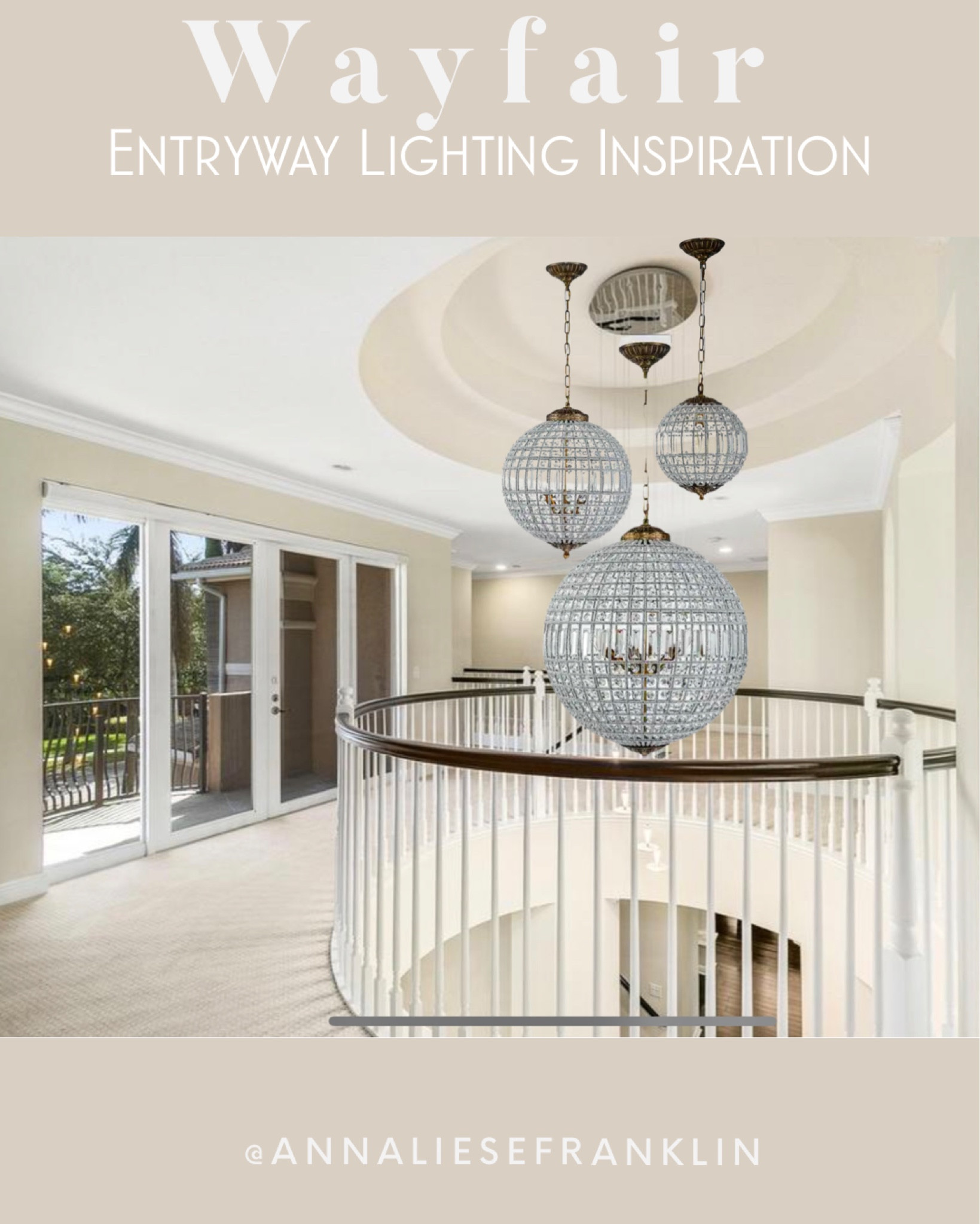 Entryway lighting • entryway decor • statement lighting • traditional lighting • vintage decor • vintage lighting • crystal chandelier • globe light • vintage brass lighting • 

#LTKhome #LTKsalealert