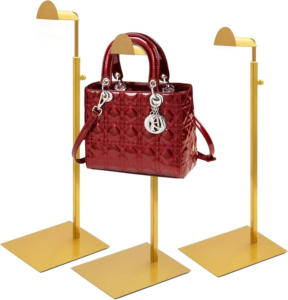 Handbag Display Stands, 3 Pack Gold Purse Display Stands, Stainless Steel Handbag Display Stands,... | Amazon (US)