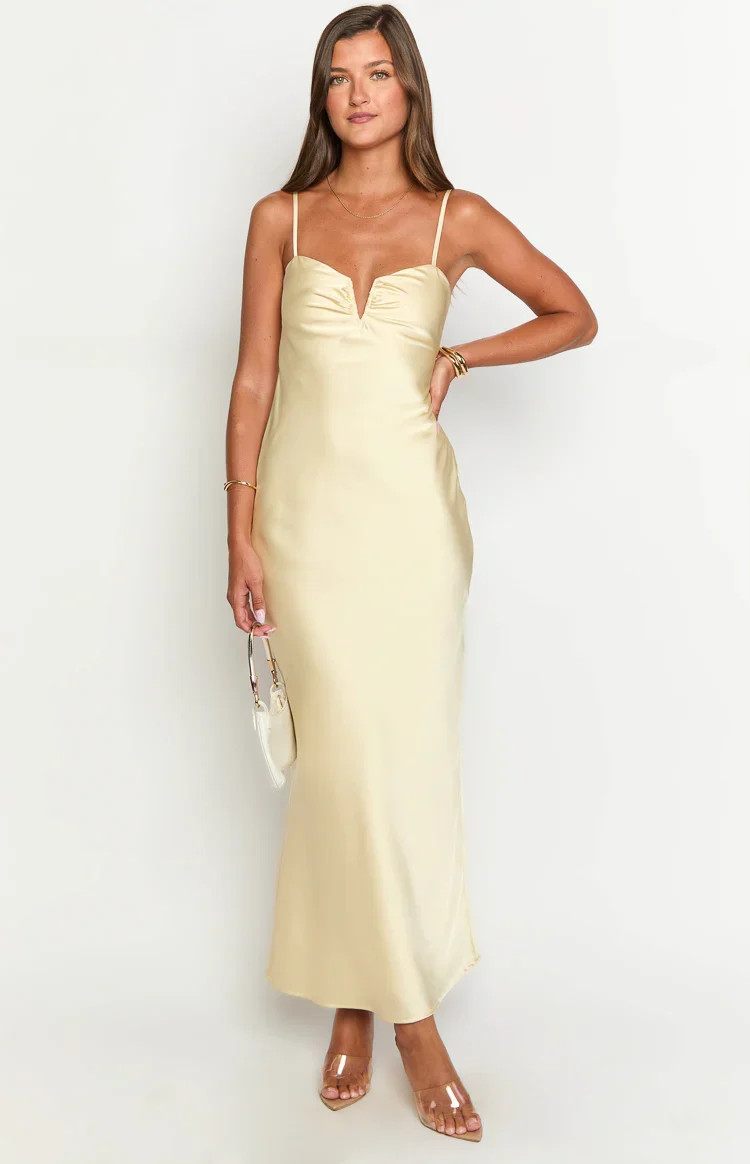 Silvy Yellow Maxi Dress | Beginning Boutique (US)