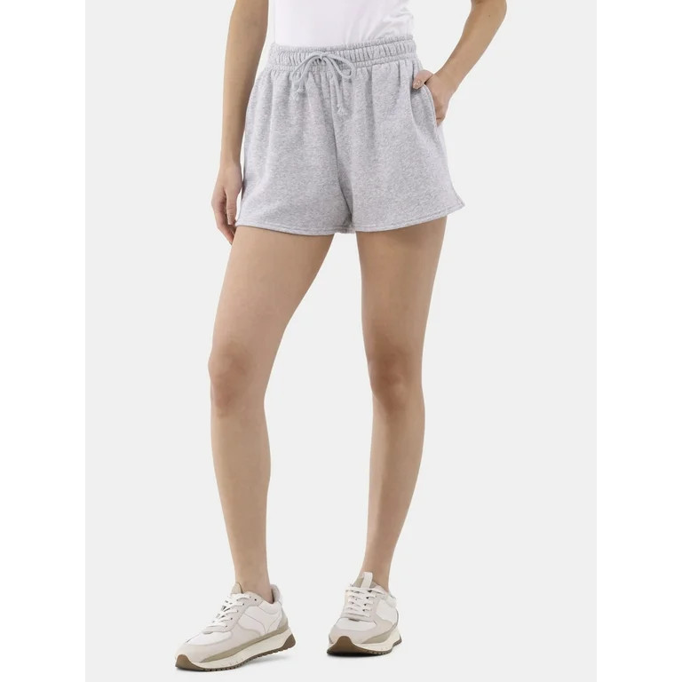 No Boundaries Fleece Sweat Shorts, Inseam 3”, Women's | Walmart (US)