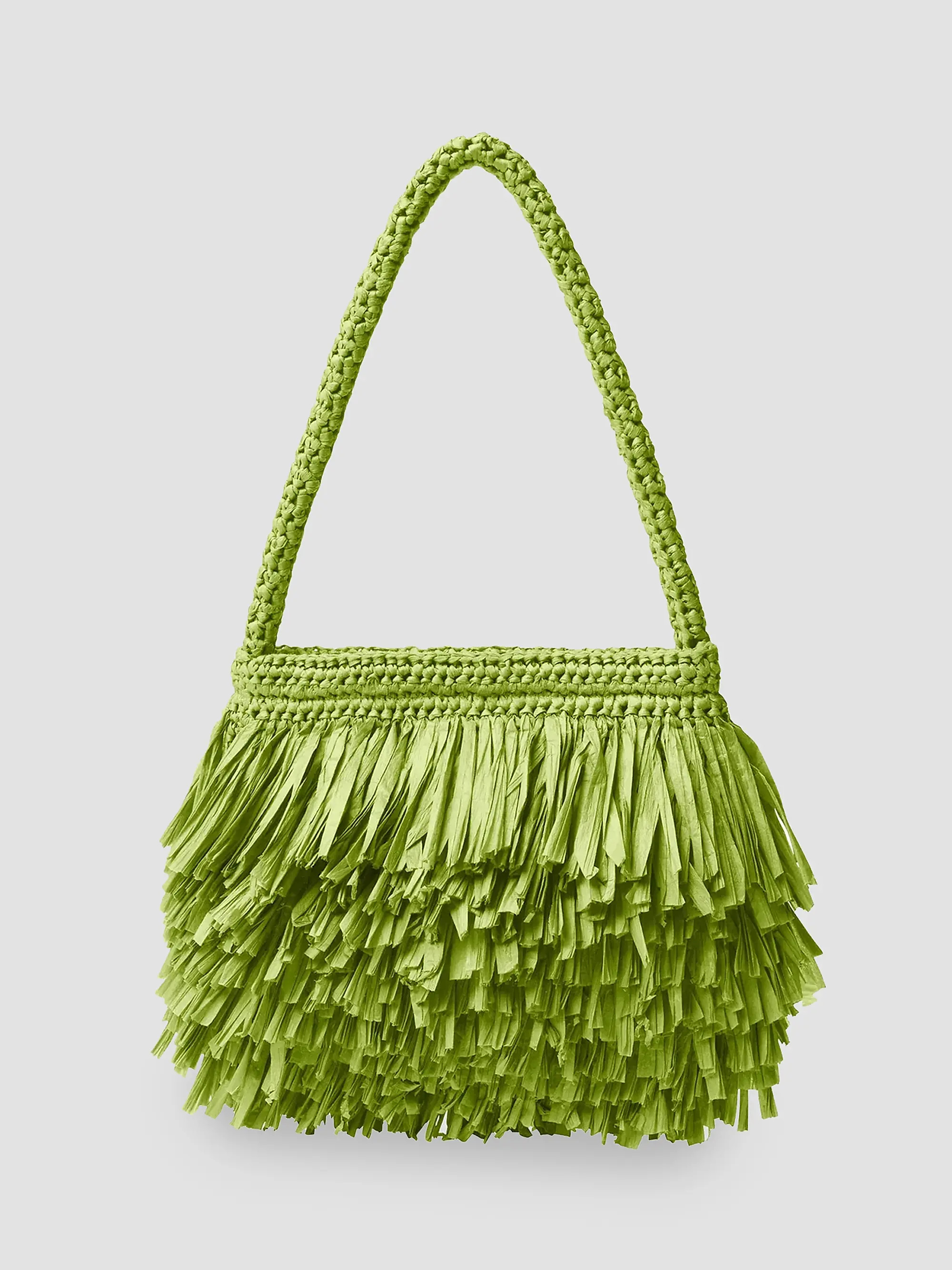 A.L.C. Janie Fringed Woven Paper Shoulder Bag | Saks Fifth Avenue | Saks Fifth Avenue