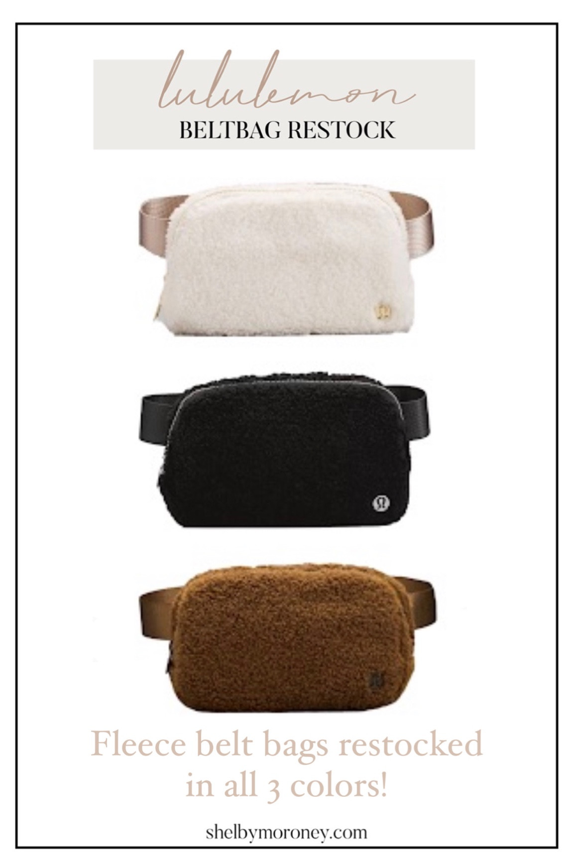 Lululemon fleece belt bag restock 

#LTKsalealert #LTKunder100 #LTKunder50