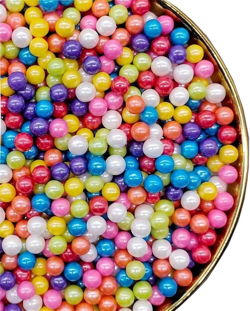 Sprinkles Rainbow Edible Pearls,Cake Sprinkles 130g 4.6OZ,Cookie Sprinkles,Sugar Pearl, Edible Ca... | Amazon (US)