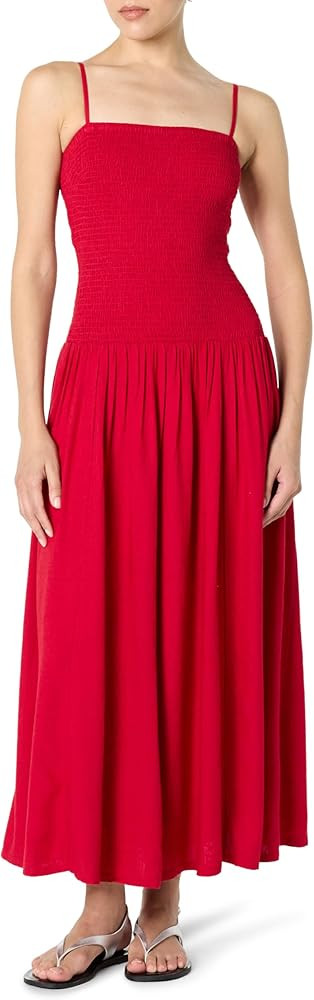 The Drop Women's Florencia Smocked Bodice Linen Maxi Dress | Amazon (US)