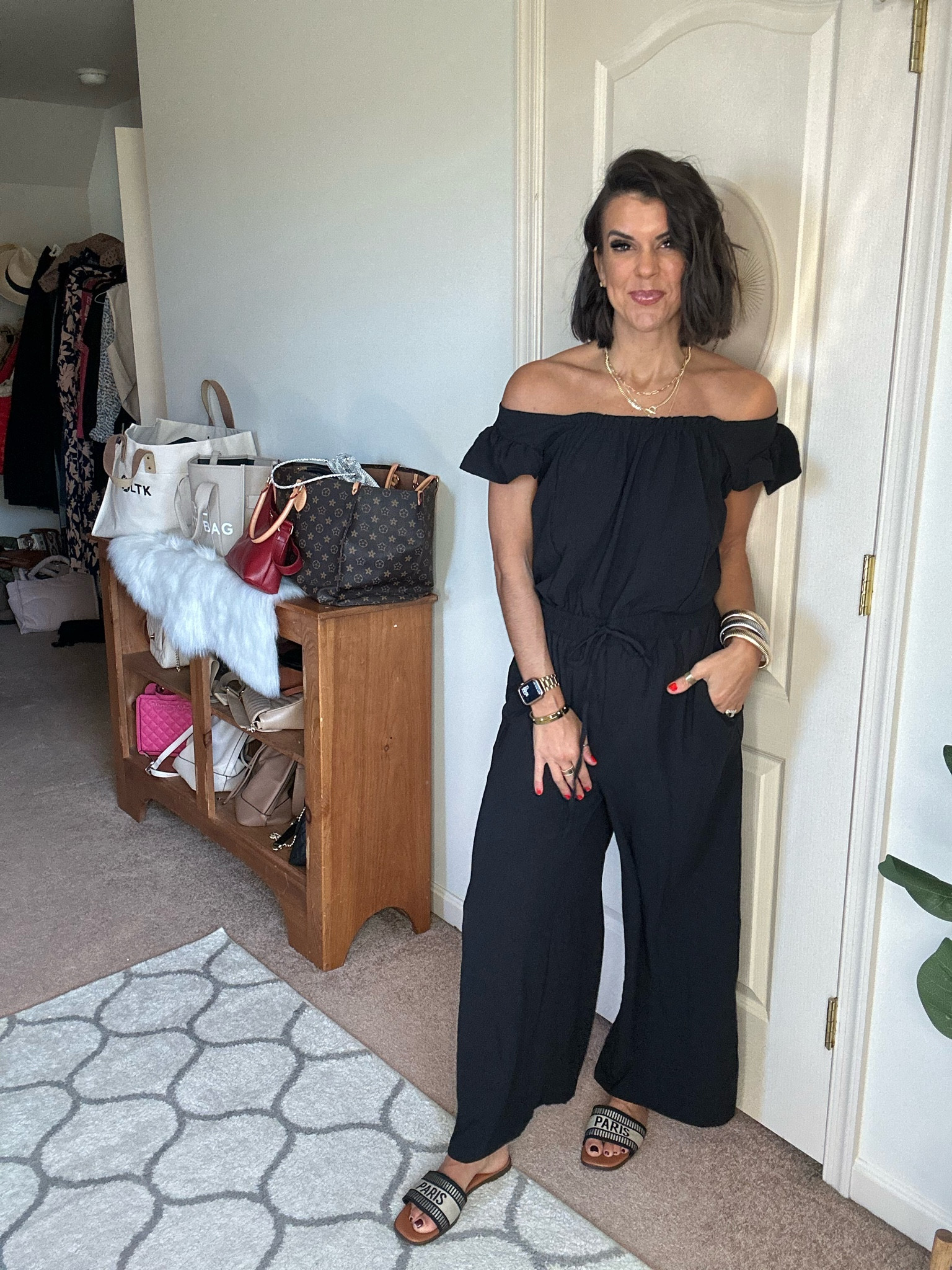 Jumpsuit on sale! I’m wearing a medium but should have done a small. 

#LTKSaleAlert #LTKSeasonal #LTKFindsUnder100