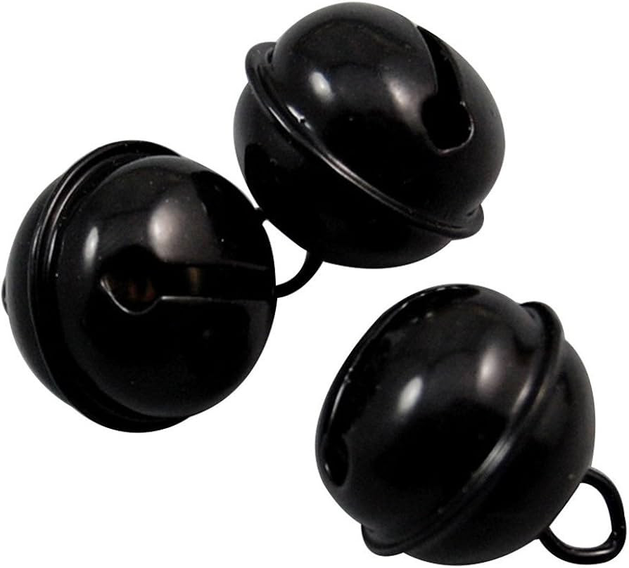 20pcs Black Metal Jingle Bell Christmas Festival Wedding Decoration Assorted Loose Beads DIY Pet ... | Amazon (US)