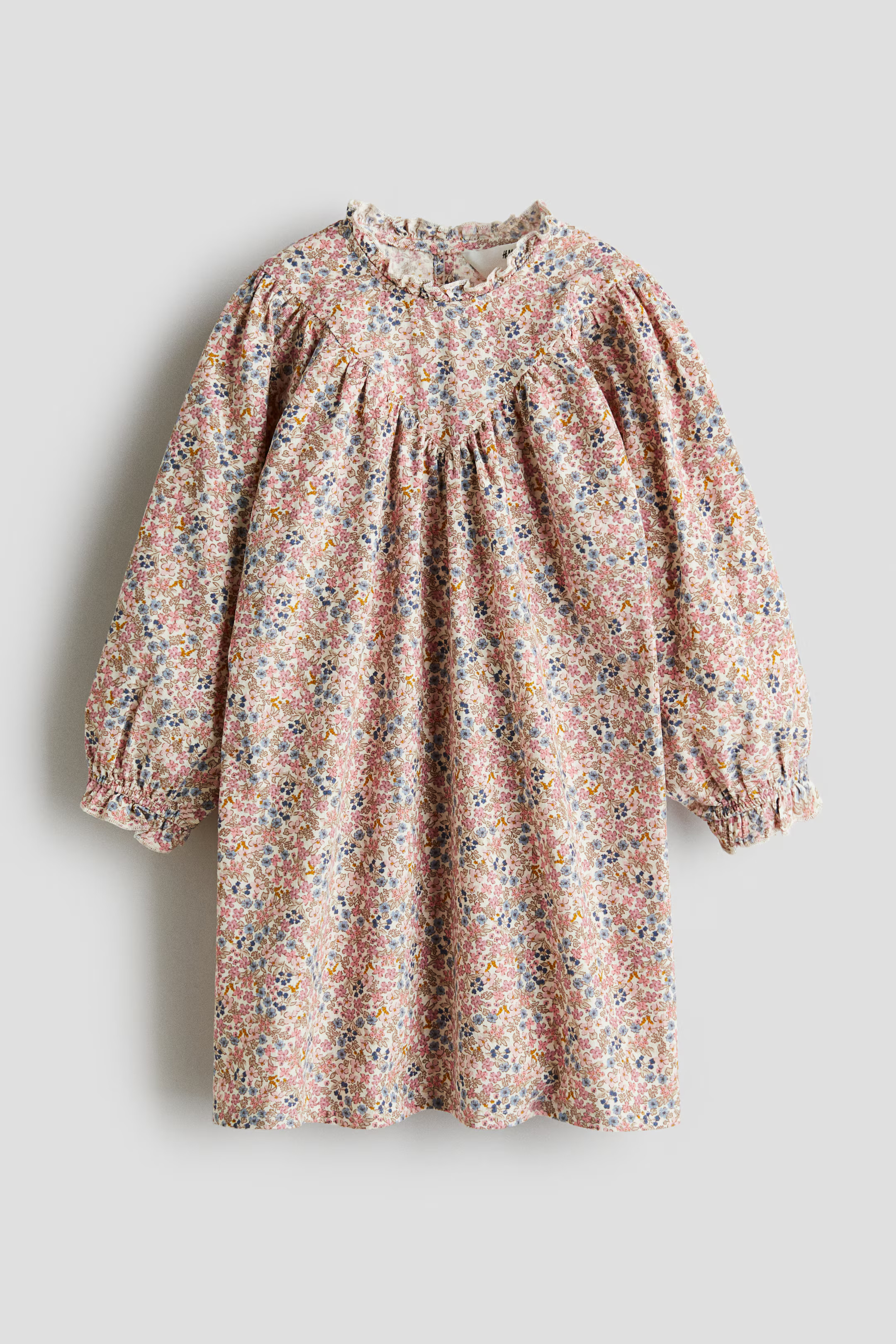 Ruffle-Trimmed Cotton Corduroy Dress | H&M (US + CA)