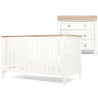 Mamas & Papas Wedmore 2 Piece Cotbed Set - White/Natural | Very (UK)