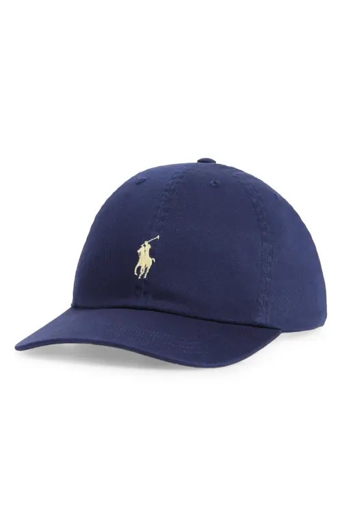 Polo Ralph Lauren Chino Adjustable Baseball Cap in Newport Navy at Nordstrom | Nordstrom