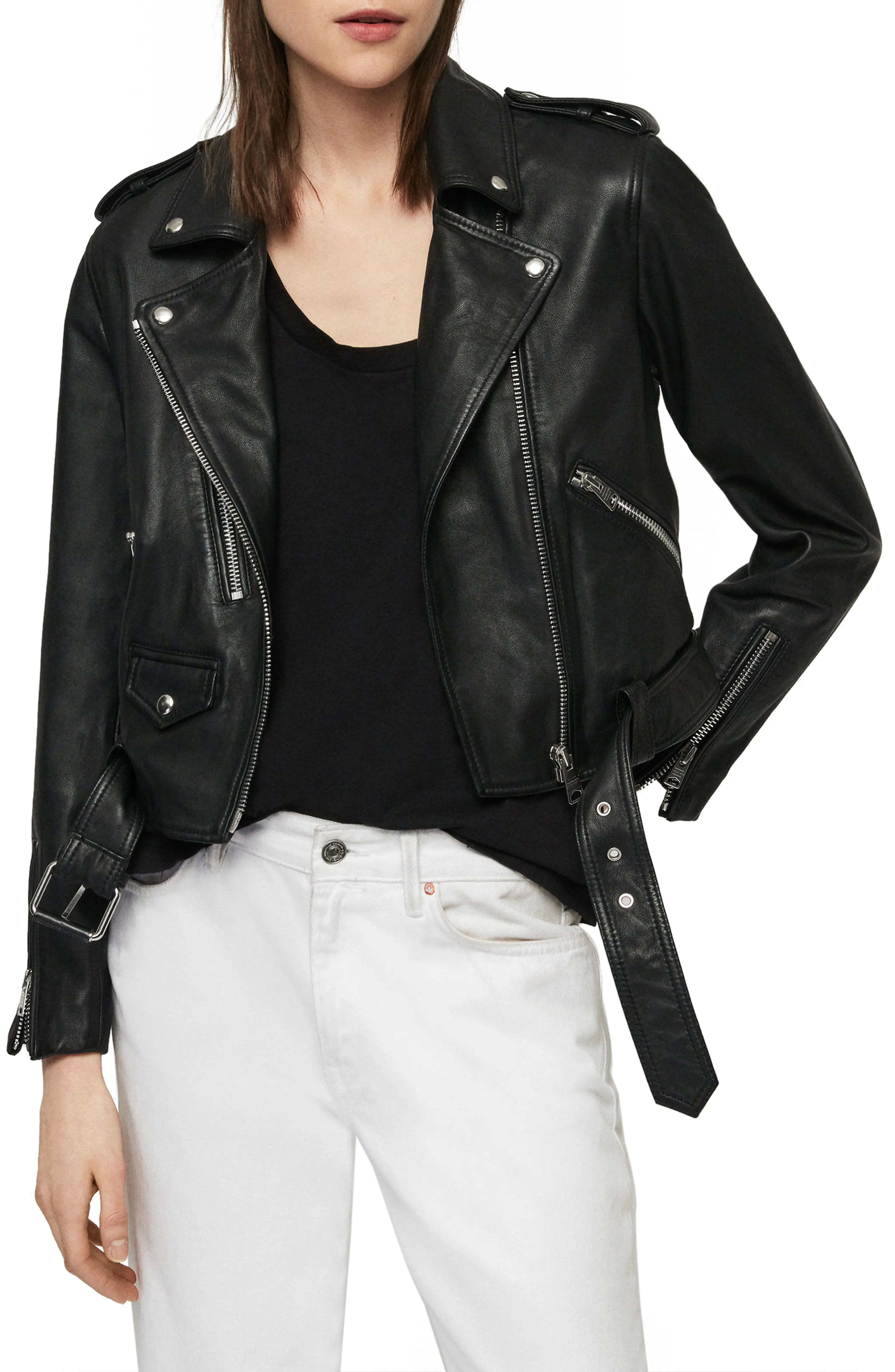 Lexi Lambskin Leather Biker Jacket | Nordstrom