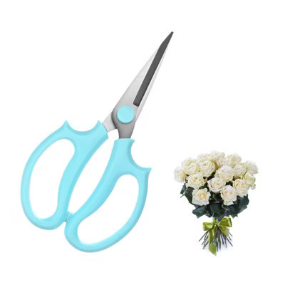 Unique Bargains Stainless Steel Garden Comfortable Grip Flower Pruning Shears Blue | Target