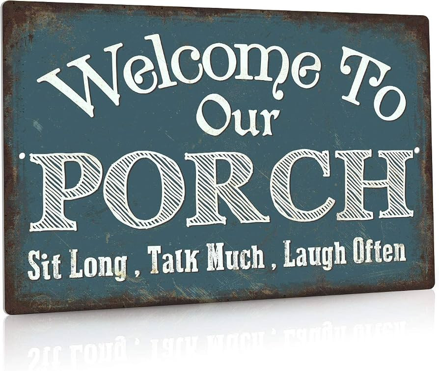 Putuo Decor Welcome to Our Porch Sign, Aluminum Metal Wall Sign for Home, Bar, Farmhouse, 12x8 In... | Amazon (US)