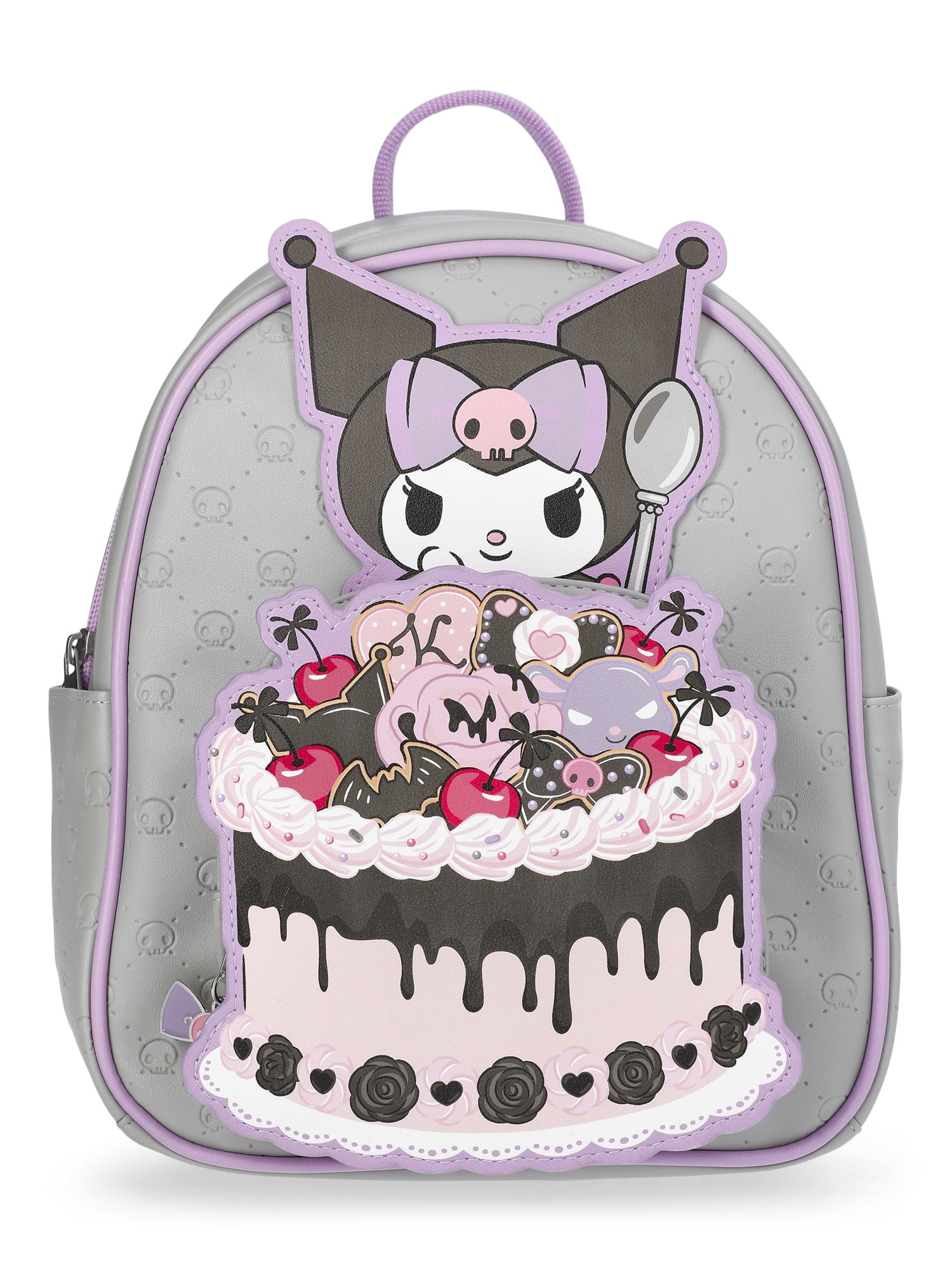 Kuromi Women's Too Sweet Faux Leather Mini Backpack, 10.5", Purple | Walmart (US)