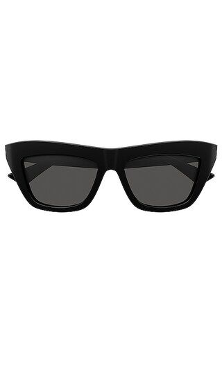 Classic Ribbon Cat Eye Sunglasses in Black & Grey | Revolve Clothing (Global)