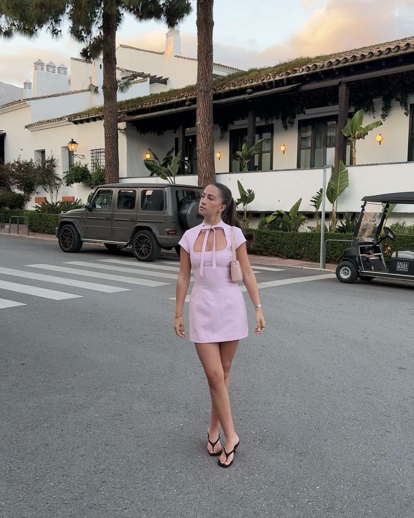 Pink dress - holiday inspo - outfit inspo - dressy - spring outfits - styling - brown kitten heels - 

#LTKspring #LTKstyletip #LTKuk