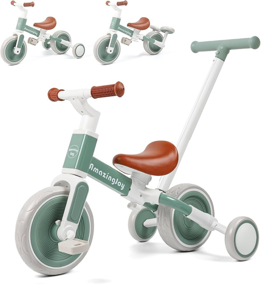 Tricycle for Toddlers 2-4 Push Handle,6 in 1 Baby Balance Bike for Baby Boys Girls,Kids Push Bike... | Amazon (US)