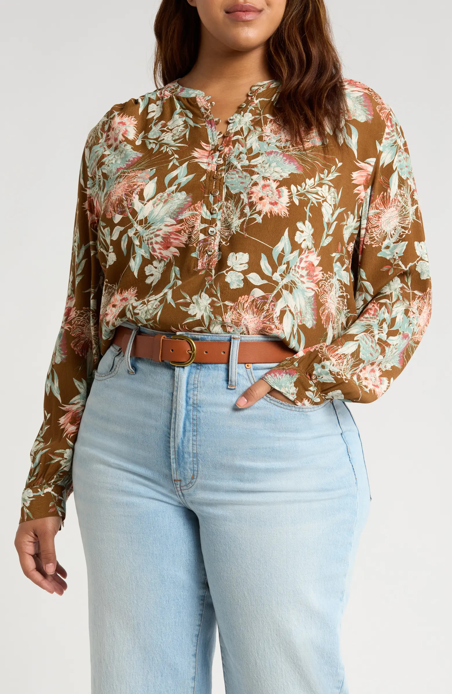 Floral Print Long Sleeve Top | Nordstrom