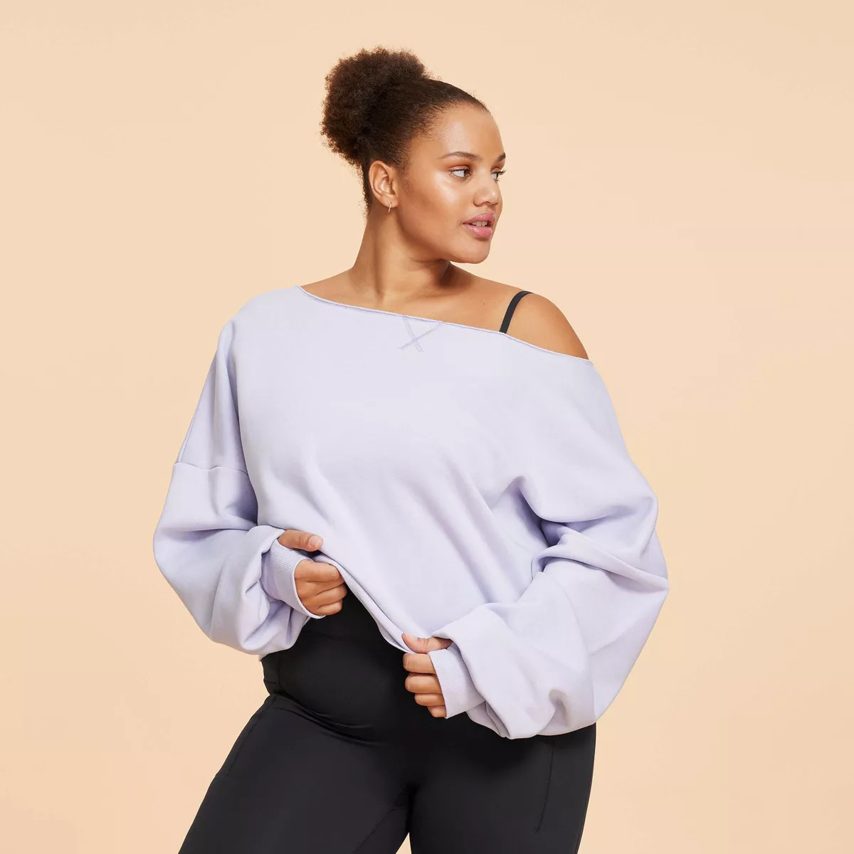 Blogilates Women's Dance Studio Off the Shoulder Sweatshirt | Target