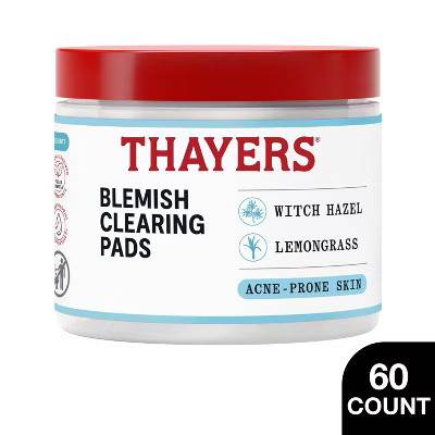 Thayers Natural Remedies Acne Clearing Toner Pads with Salicylic Acid - 60ct | Target