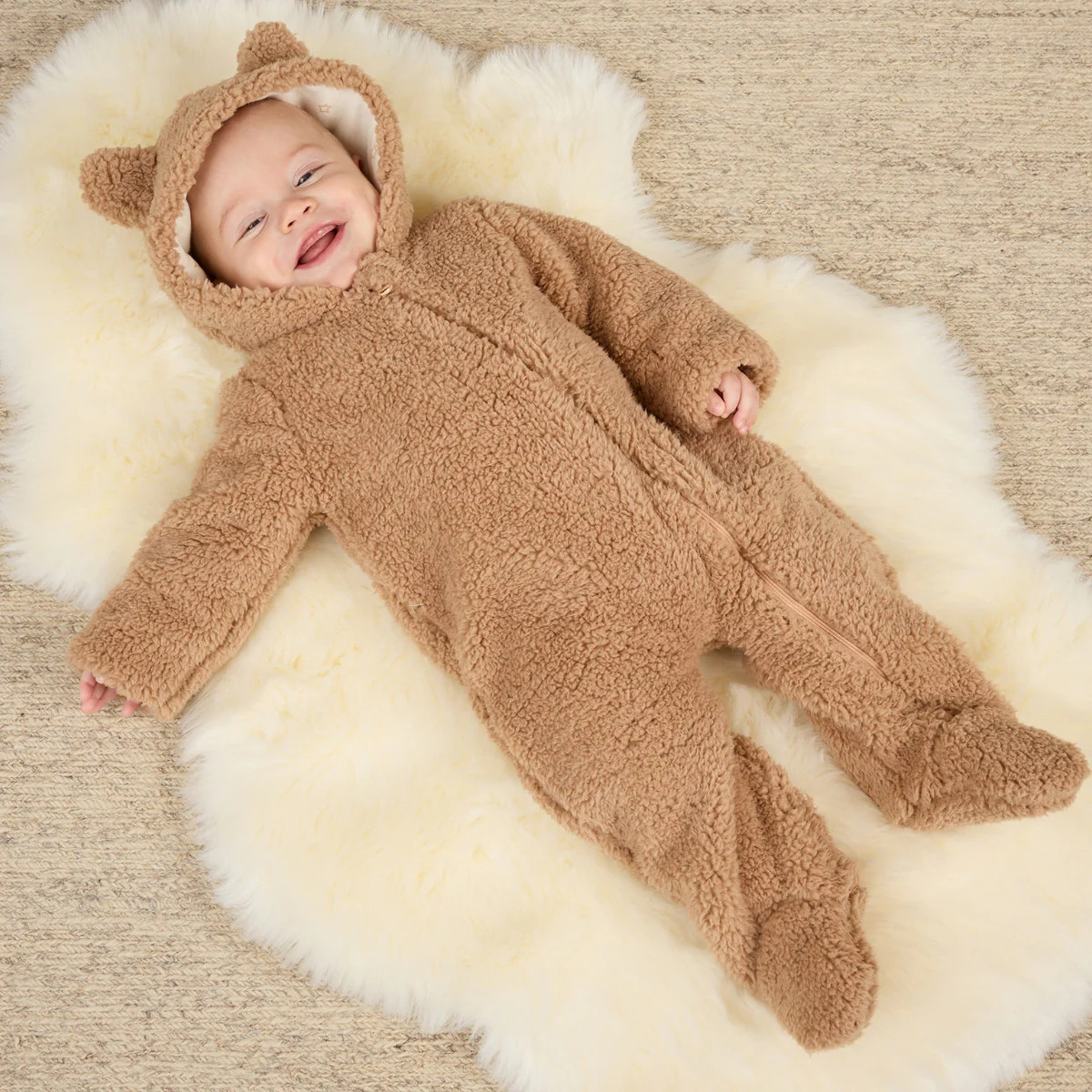 Bear Jumpsuit, Beige | SpearmintLOVE