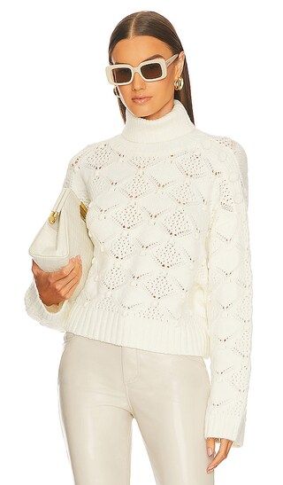 Shirley Turtle Neck Sweater in Ivory | Revolve Clothing (Global)