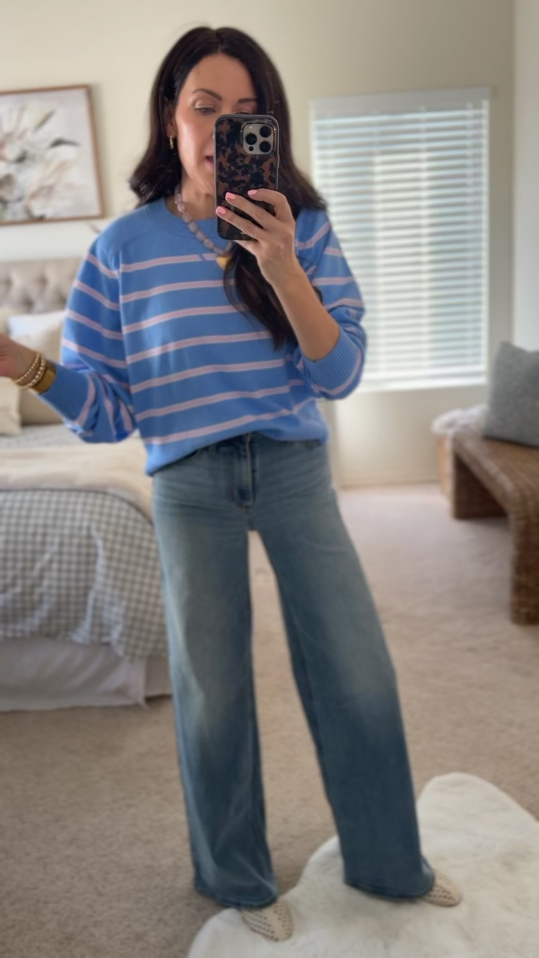 Medium sweater—50% off 
4 in jeans 

#LTKSaleAlert #LTKSeasonal