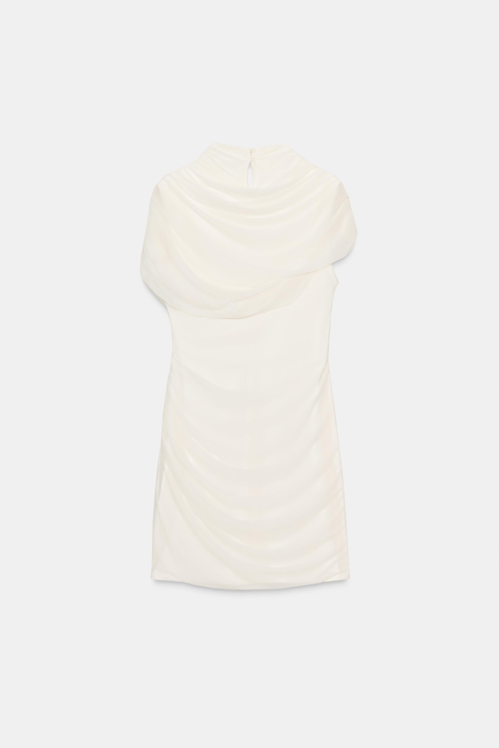 SHORT DRESS WITH COMBINATION CAPE | Zara US