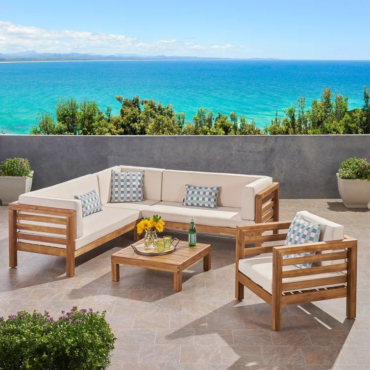 Maher 6 - Person Outdoor Seating Group with Cushions | Wayfair North America