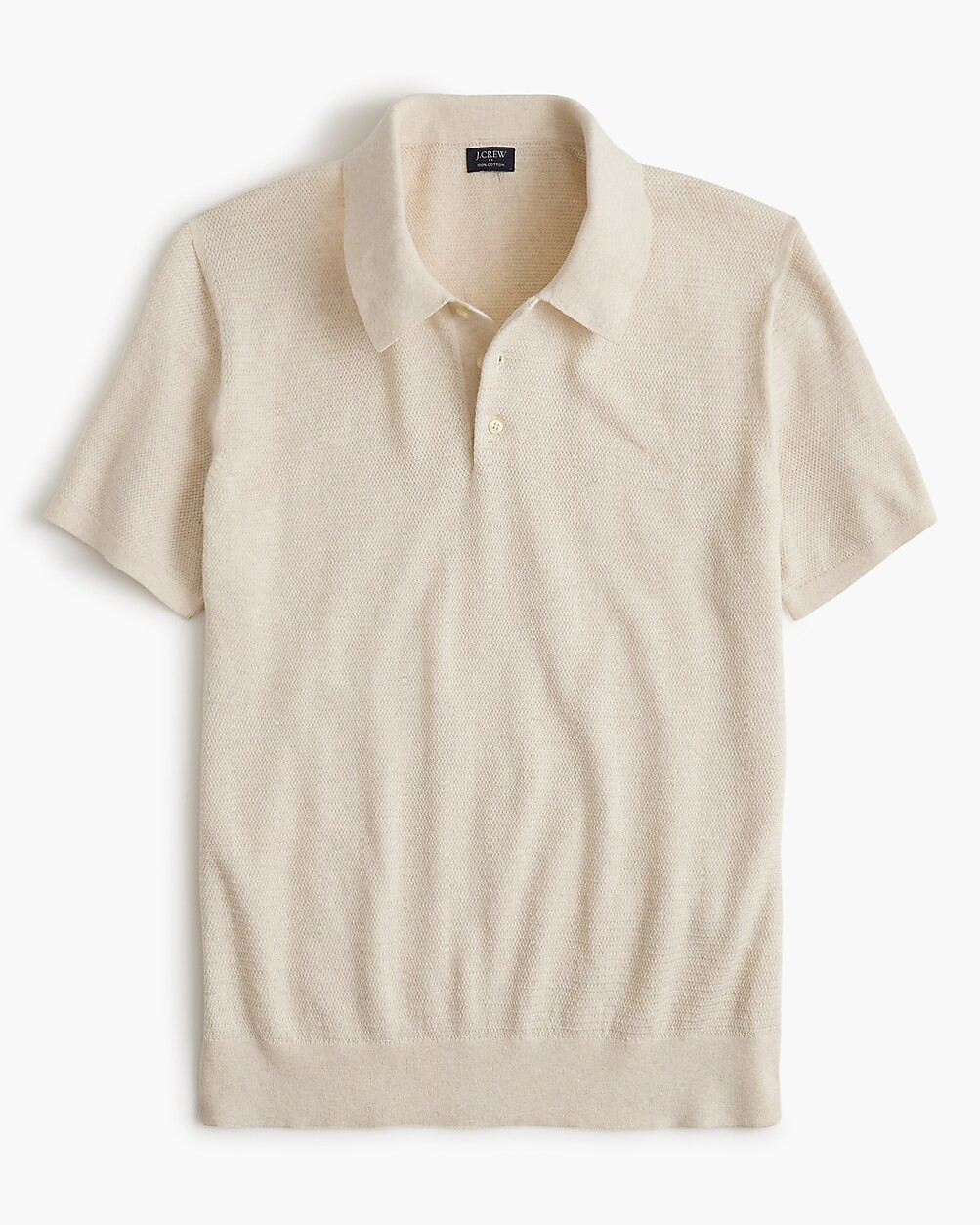 Basketweave cotton sweater-polo | J.Crew Factory