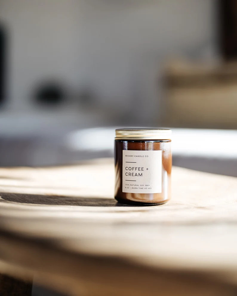 Coffee Cream Soy Candle Espresso Candle Fresh Brewed - Etsy | Etsy (US)