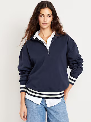 SoComfy Oversized Half-Zip Sweatshirt | Old Navy (US)