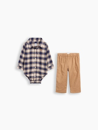 Baby Flannel Two-Piece Outfit Set | Gap Factory