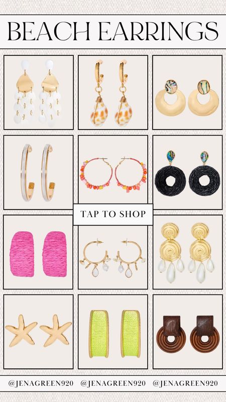 Beach Earrings | Summer Statement Earrings | Hoop Earrings 

#LTKStyleTip #LTKSeasonal #LTKSwim