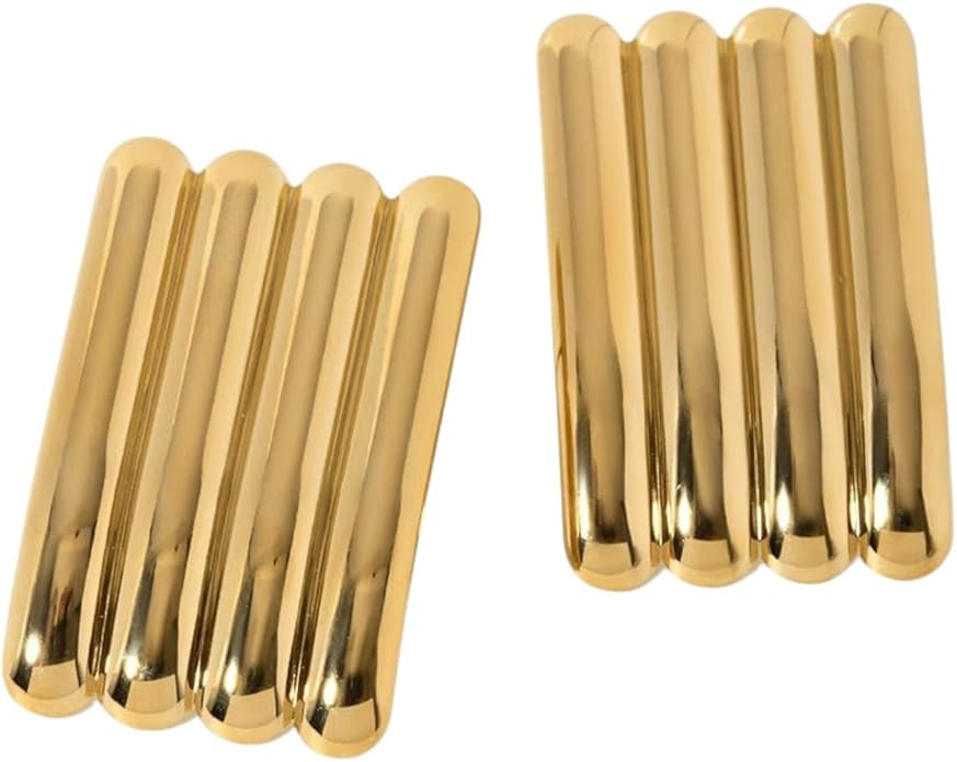 Gold Column Statement Earrings for Women – Bold Modern Dangle Earrings, Lightweight Gold Statem... | Amazon (US)