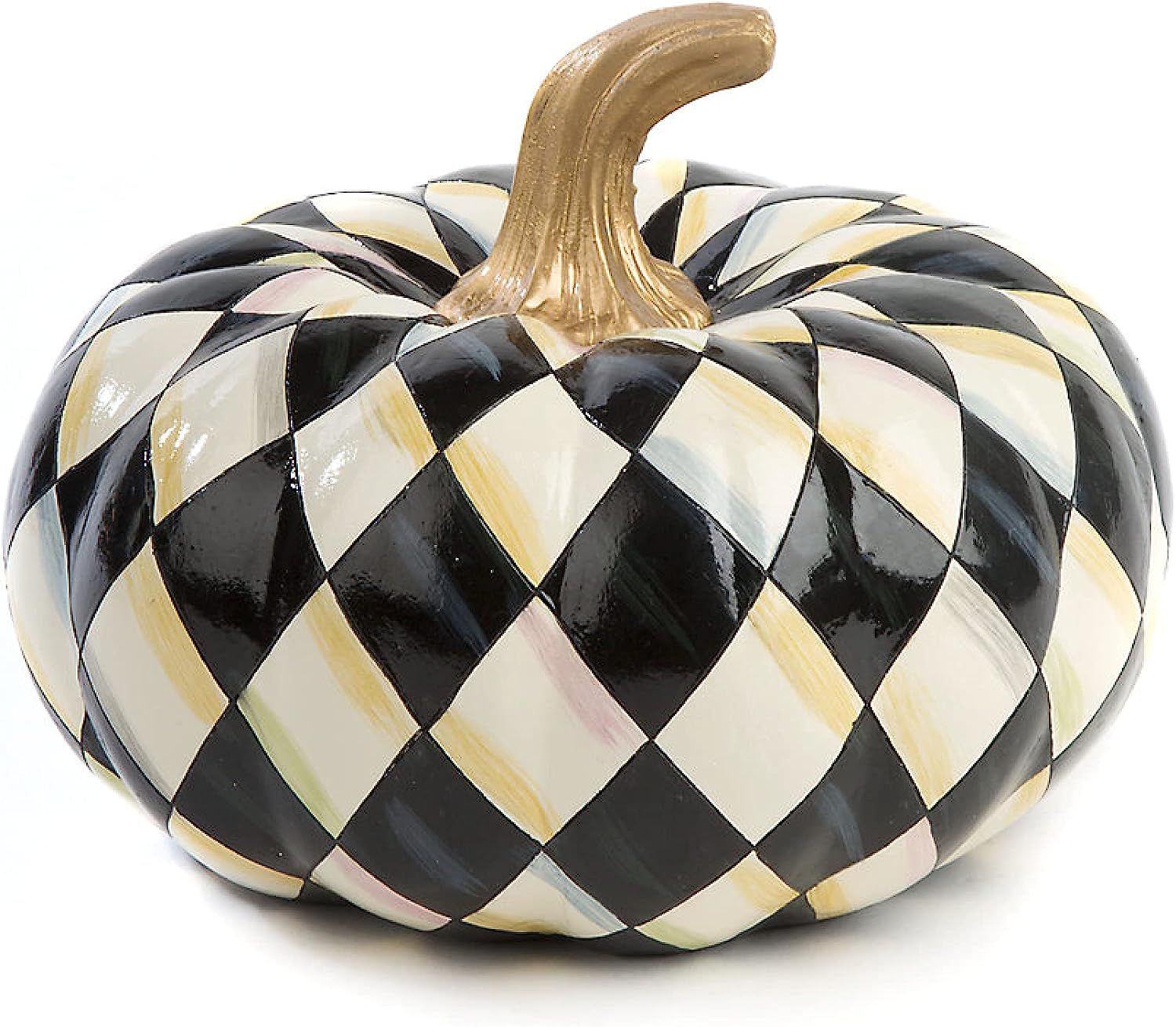 MacKenzie-Childs Courtly Harlequin Squashed Pumpkin - Small | Amazon (US)