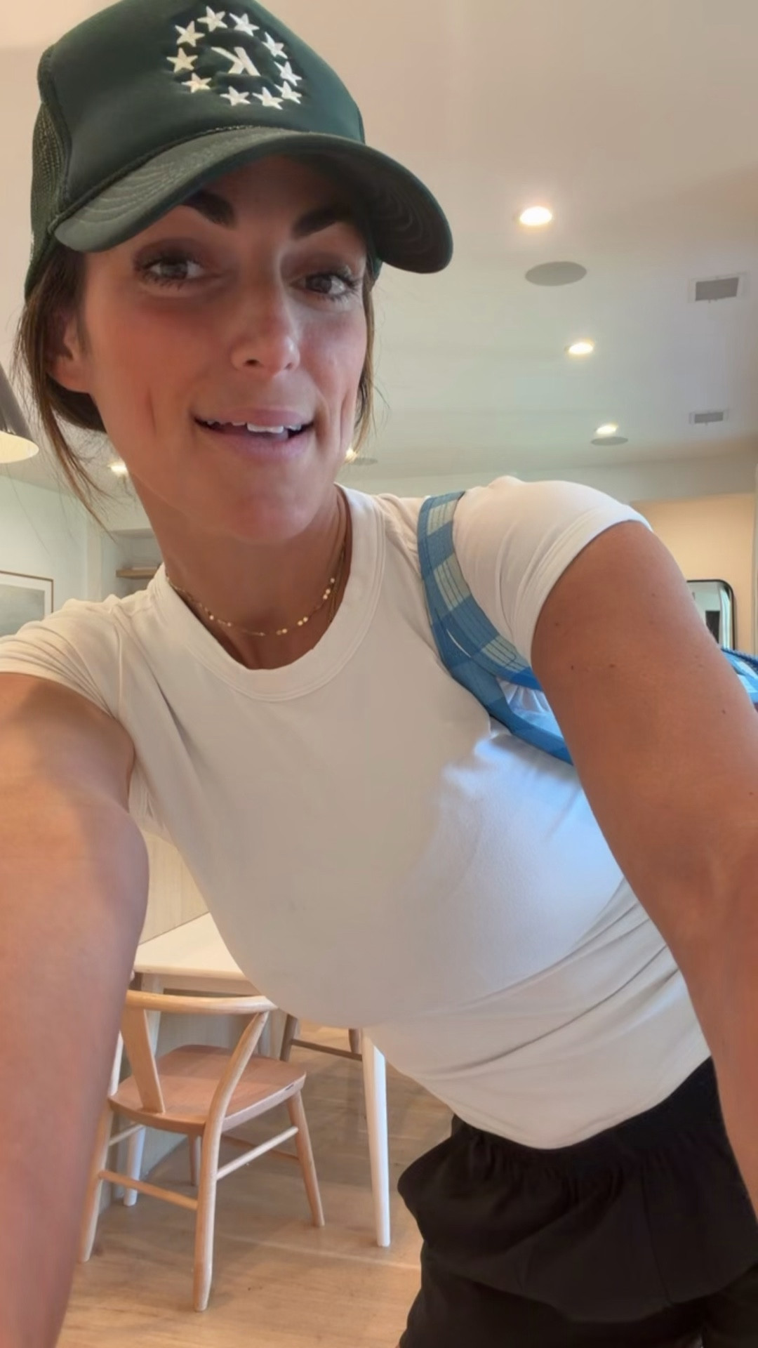 Wearing XS in tee and shorts! Small in bra. 