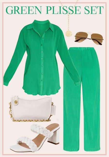 How I would style the green plisse set.

#LTKSale #LTKstyletip