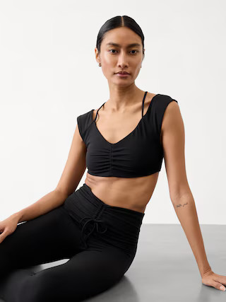 Cinch Built-In Bra Crop Tee | Athleta