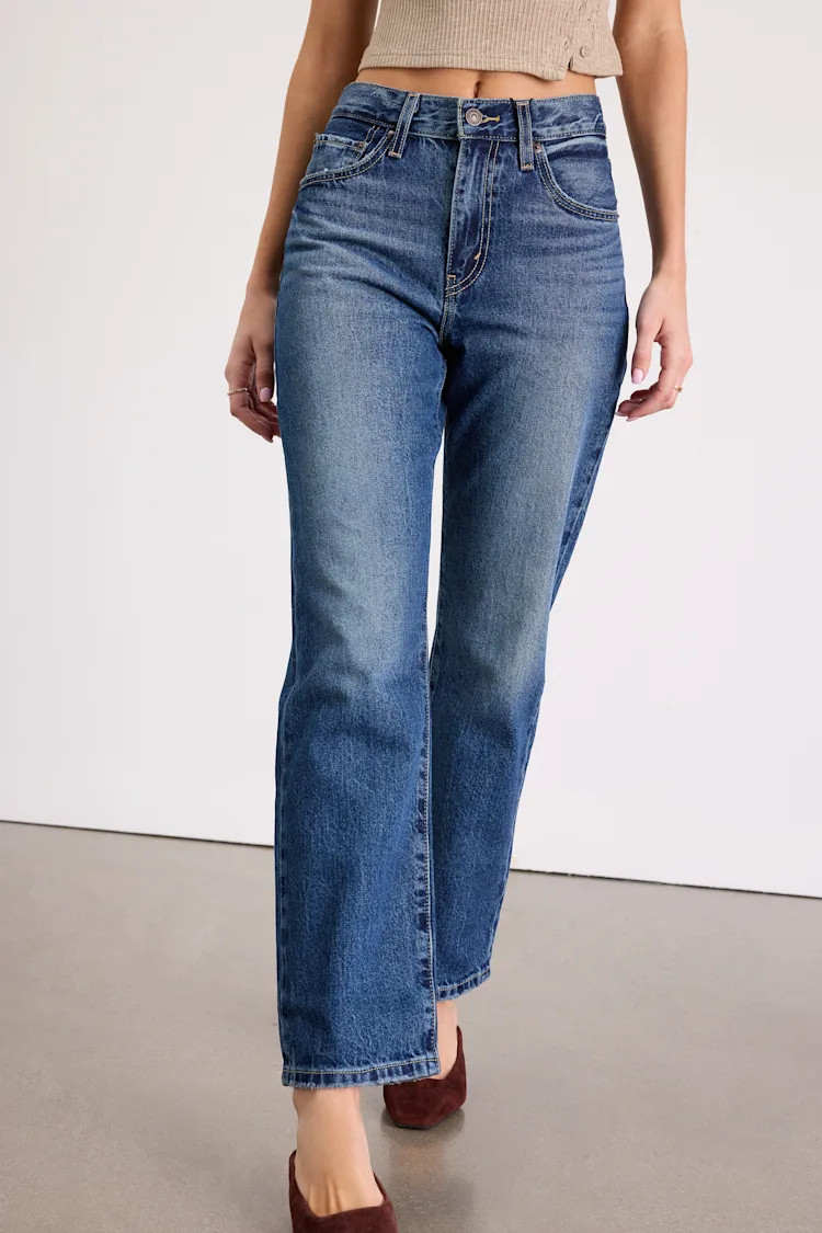 Easy Dad Dark Wash High-Rise Jeans | Lulus