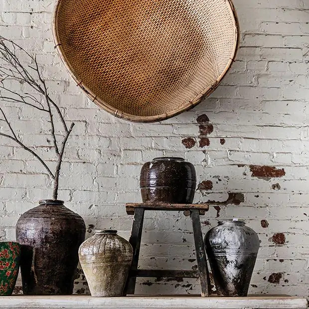 Handcrafted Vintage Bean Pot | Antique Farm House