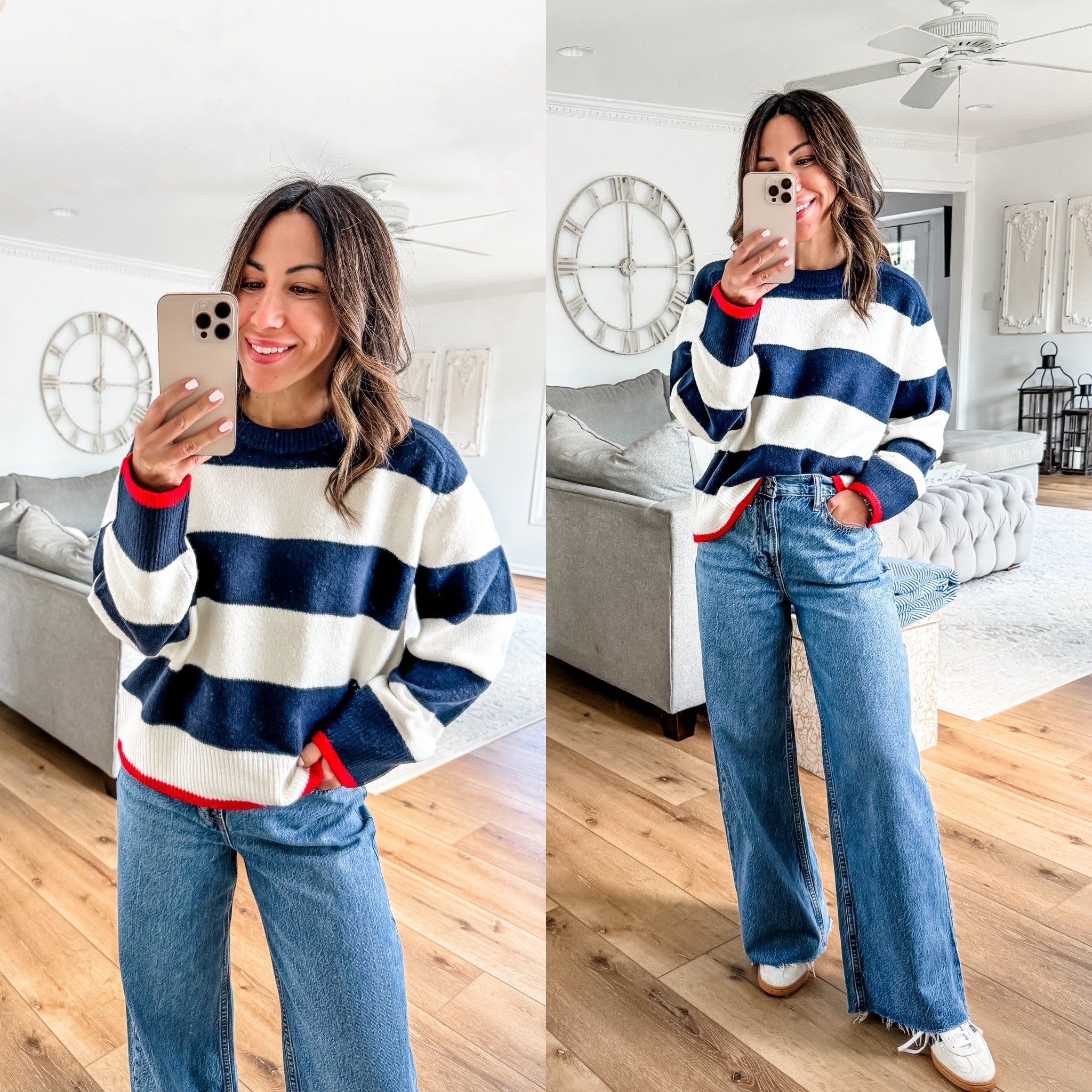 Code AFLTK. 25 short wide leg jeans, small sweater.

#LTKFallSale #LTKFindsUnder100 #LTKSaleAlert