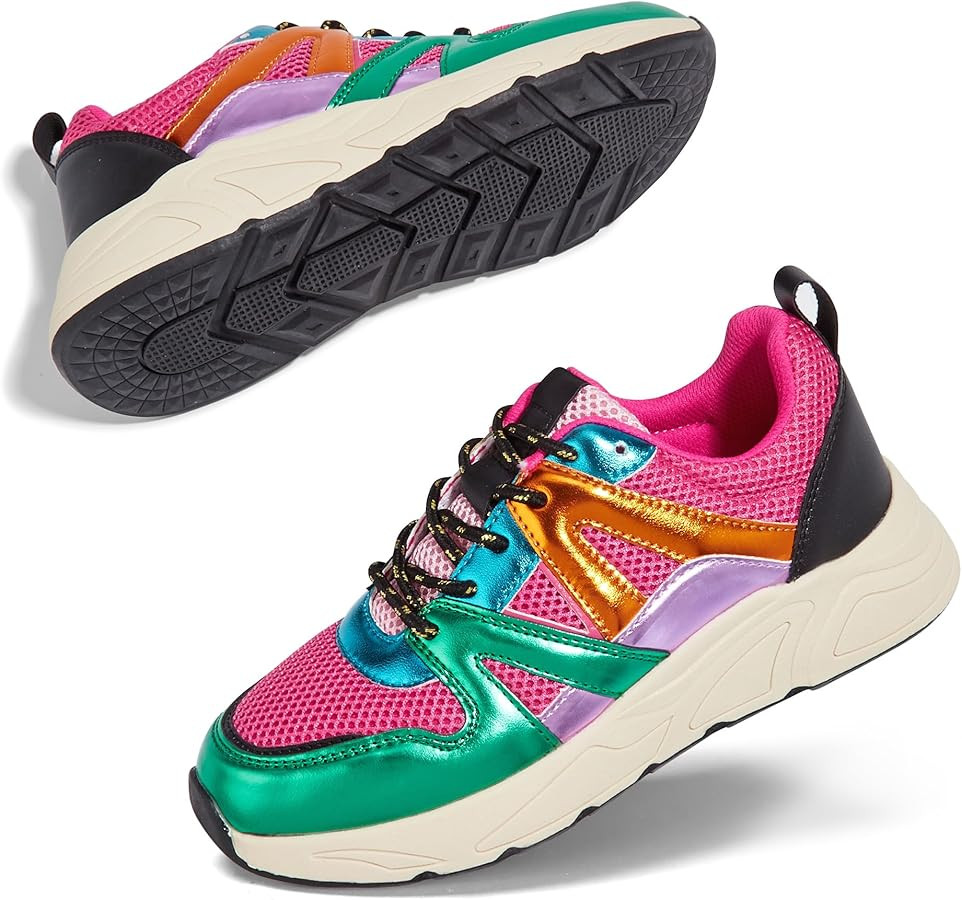 LUCKY STEP Women‘s Fashion Cusual Sneakers Platform Classic Leopard Walking Tennis Travel Shoes... | Amazon (US)