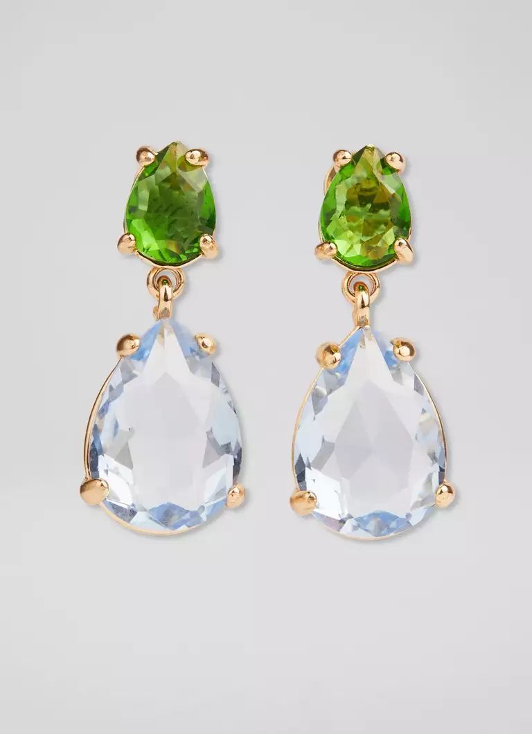 Hyacinth Green and Blue Crystal Drop Earrings | L.K. Bennett (UK)