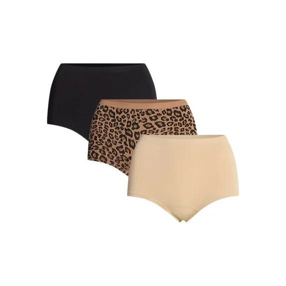 Joyspun Women's Seamless Boyshort Panties, 3-Pack, Sizes XS-3XL | Walmart (US)