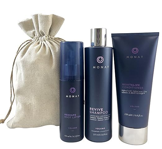 Monat Volume System - Revive Volumizing Shampoo, Revitalize Conditioner and Reshape Root Lifter B... | Amazon (US)