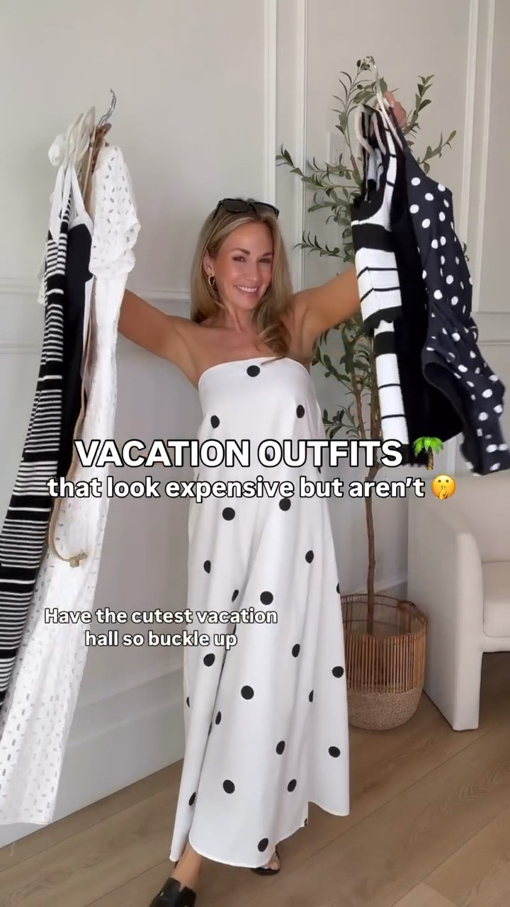 Vacation outfits that look and feel expensive but they’re Amazon! How adorable is this trendy polkadot dress?! I cannot wait to take this on vacation with me!

#LTKspringtrends #LTKPetite #LTKhaul