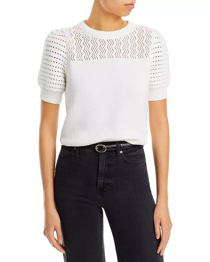 Cotton Crochet Puff Sleeve Top - 100% Exclusive | Bloomingdale's (US)