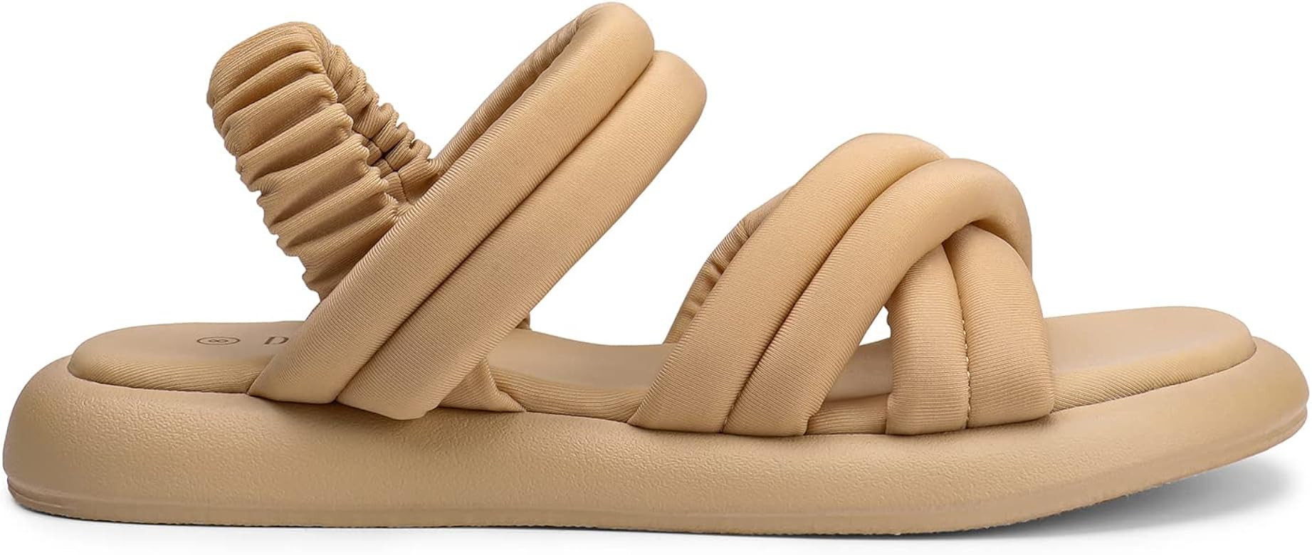 DREAM PAIRS Women's Strappy Cross Straps Flat Sandals Slip On Open Toe Comfot Slides for Summer | Amazon (US)