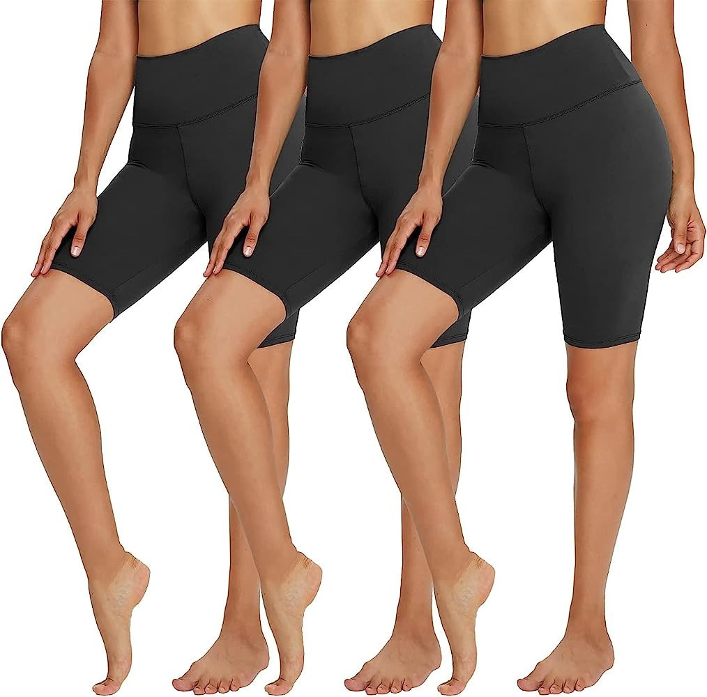 TNNZEET 3 Pack Biker Shorts for Women – 8" Buttery Soft High Waisted Yoga Cycling Workout Short... | Amazon (US)